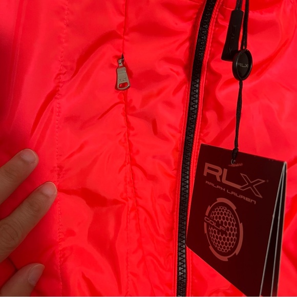 NWT RALPH LAUREN RLX Neon Pink Puffer Vest With Zipper Pockets | size Small - Picture 5 of 15